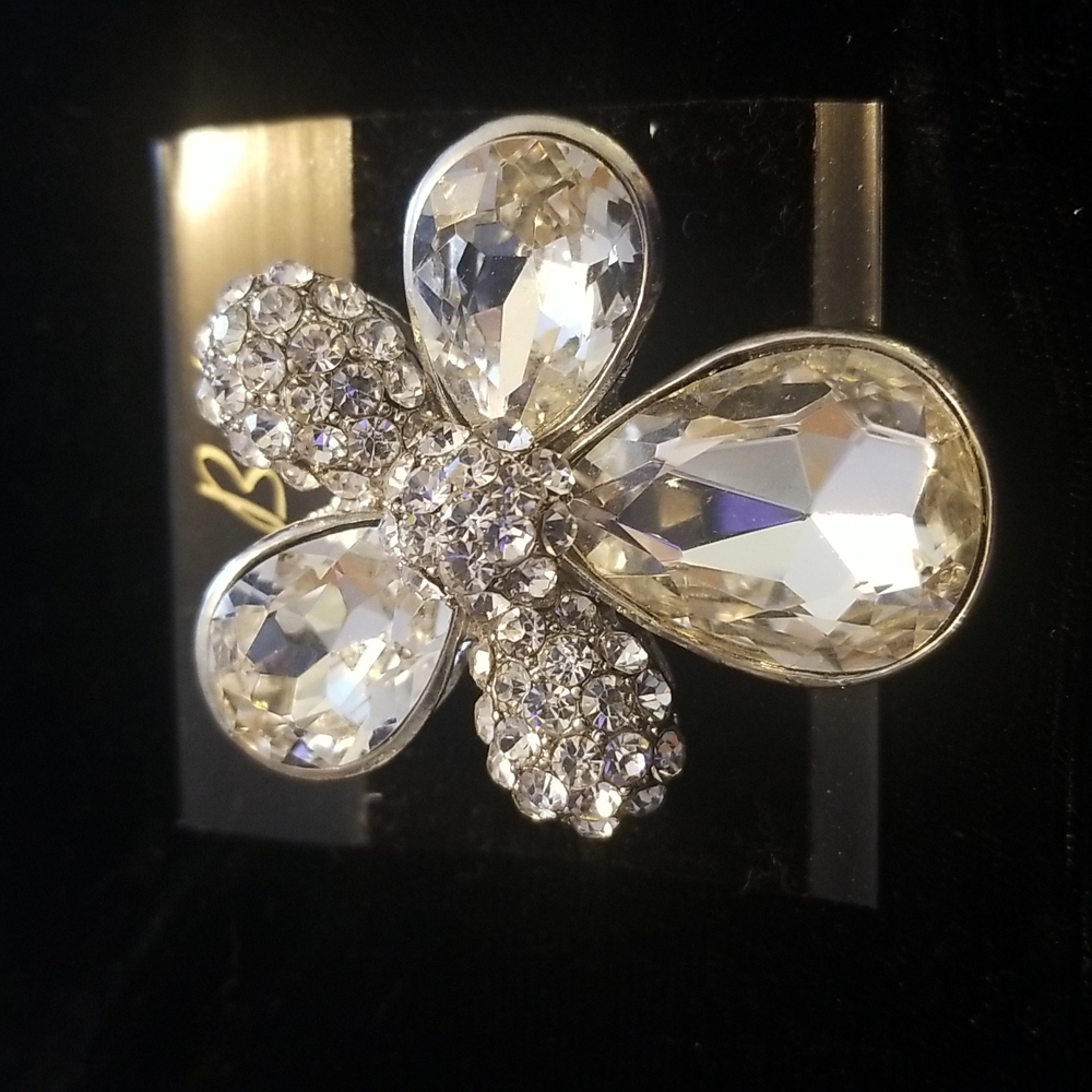 Rhinestone brooch floral design (AL-2)